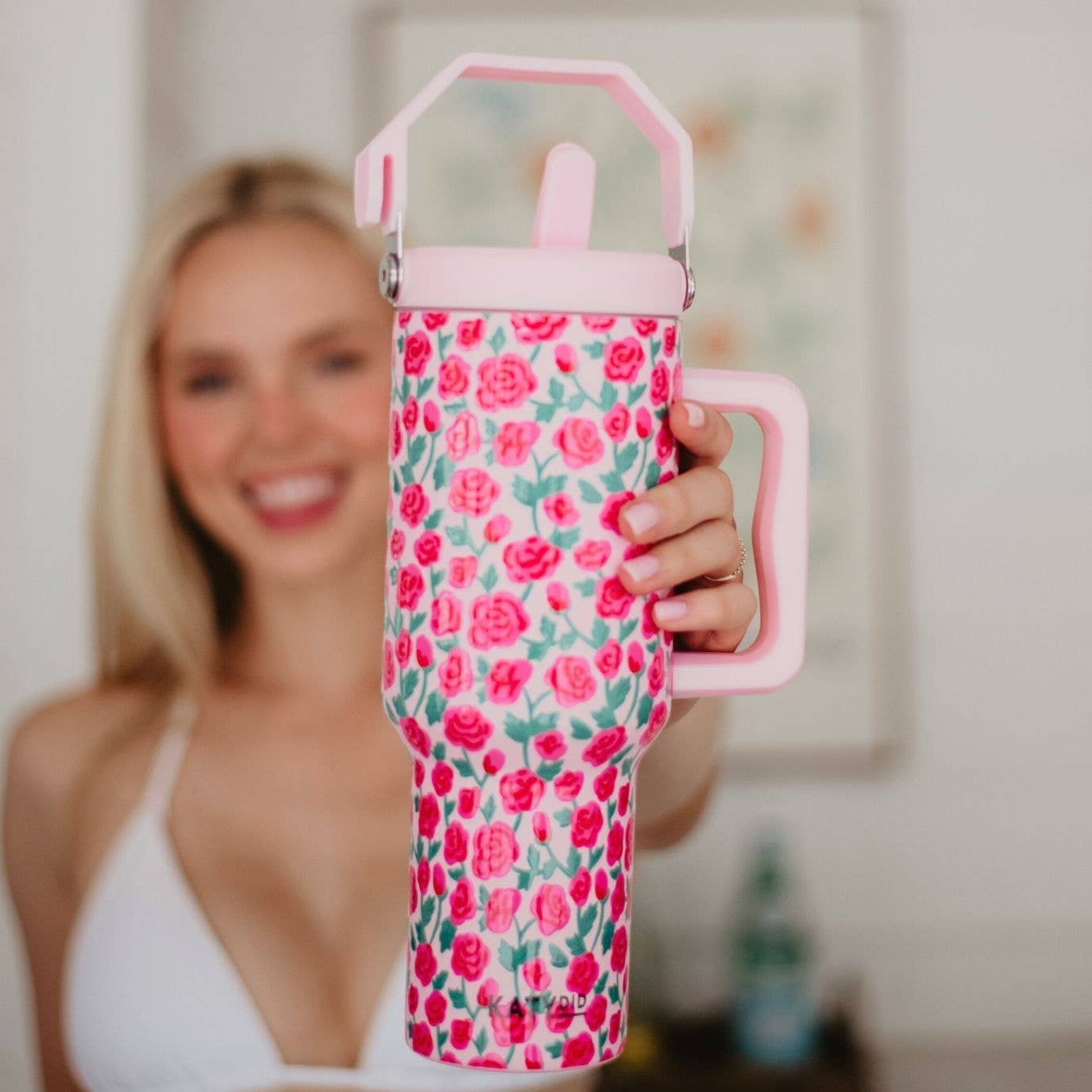 Whimsical Roses Stainless Steel Tumbler
