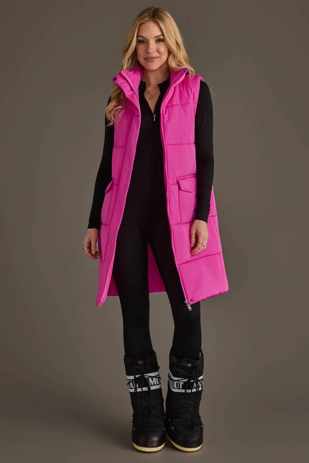 Fuchsia Long Vest