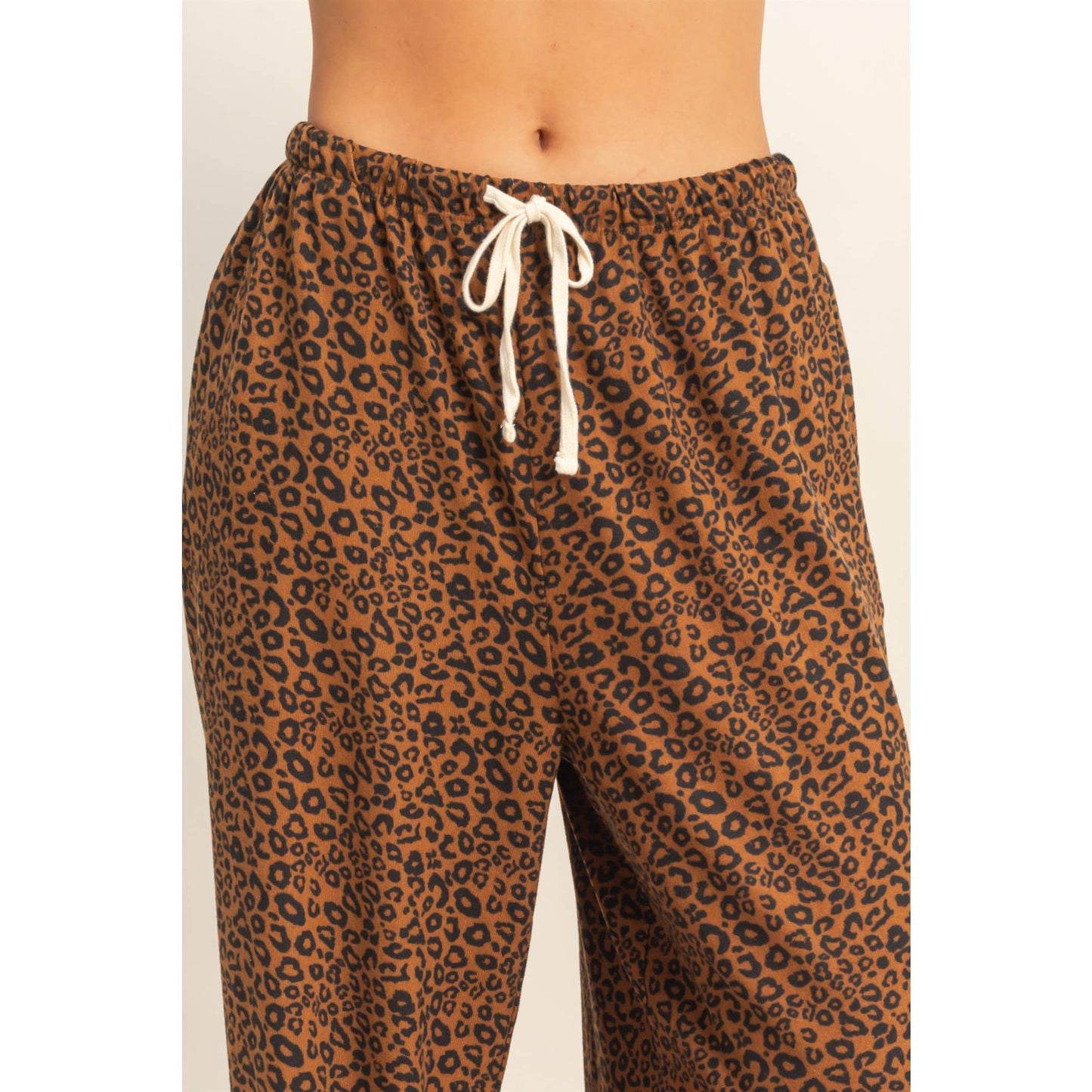 Leopard Print Wide Leg Pant
