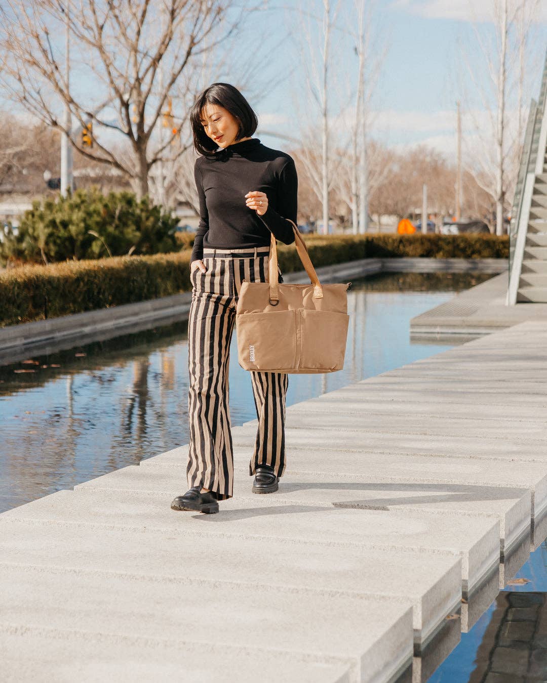 Tan Brixley Tote Bag