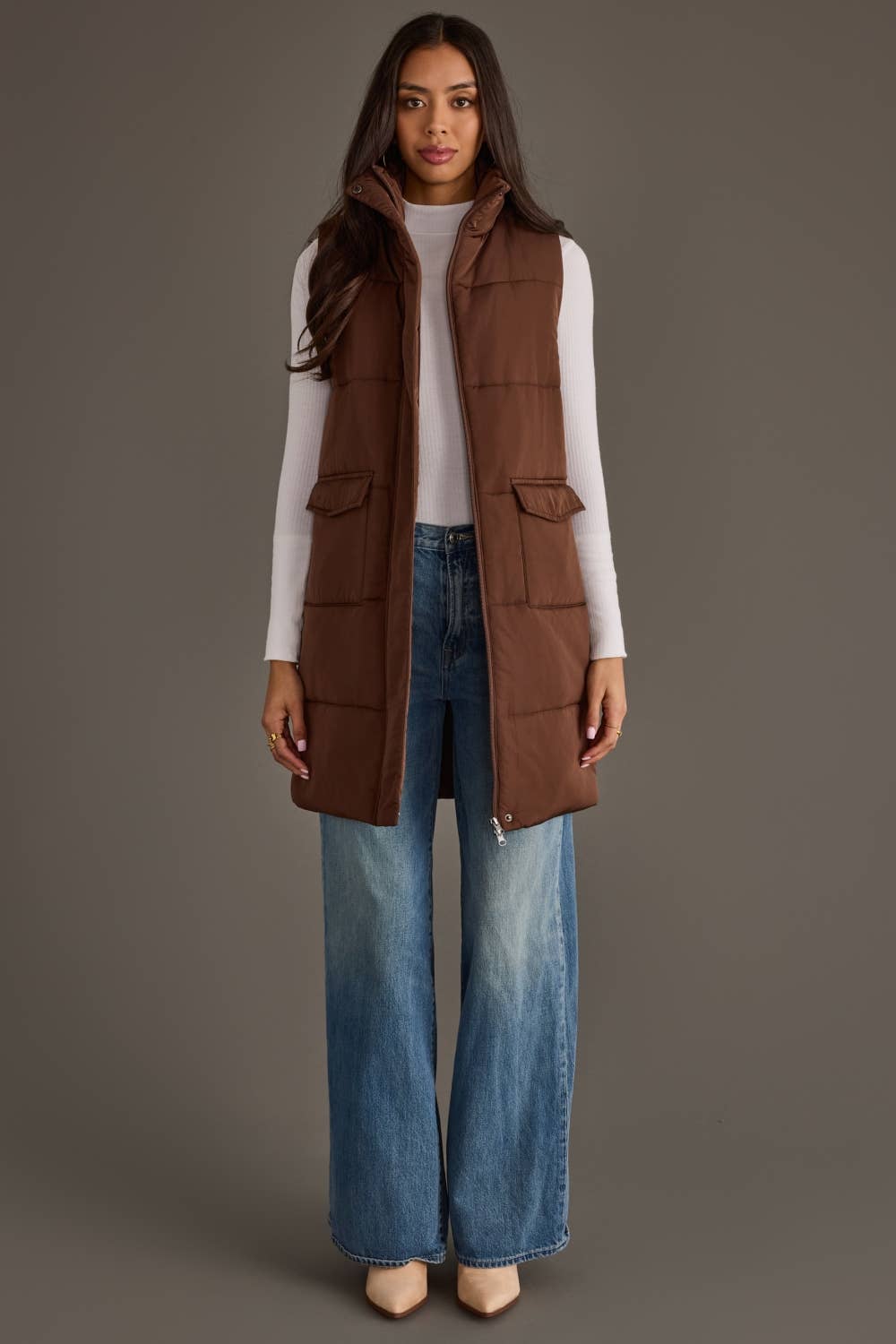 Dk. Brown Long Vest