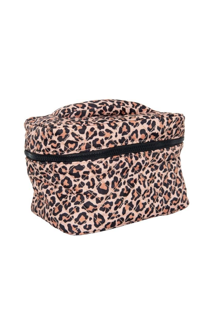 Brown Leopard Travel Cosmetic Bags
