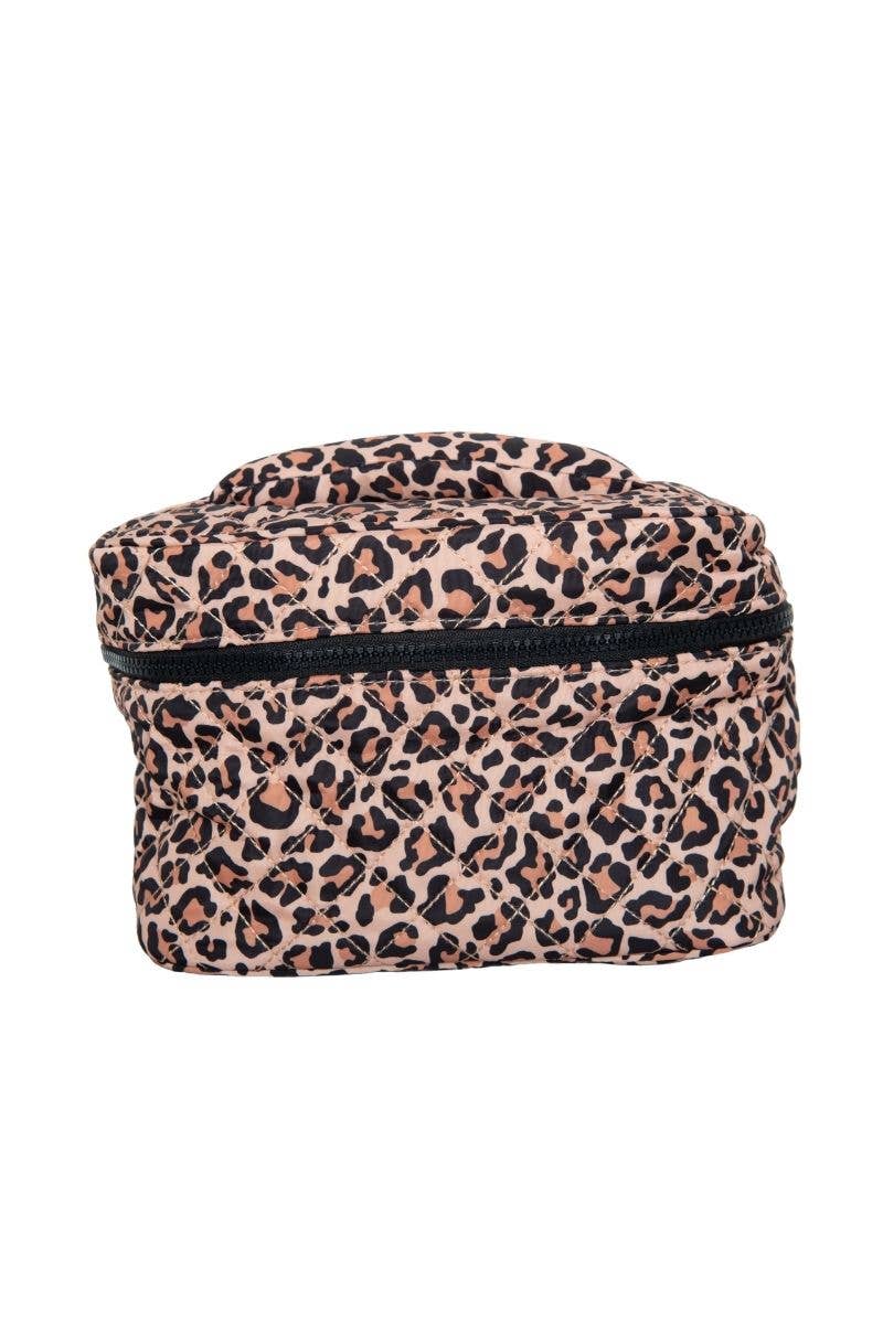 Brown Leopard Travel Cosmetic Bags