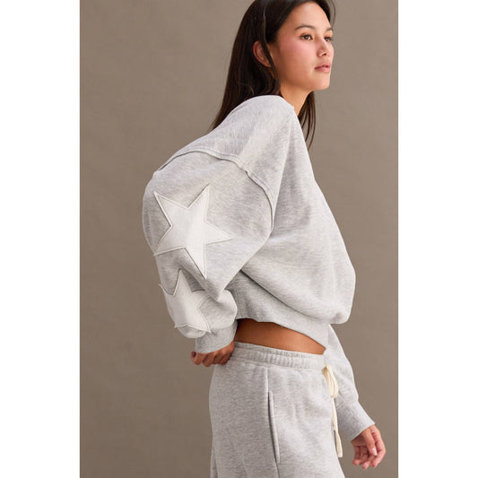 Star Patch Crewneck Sweatshirt