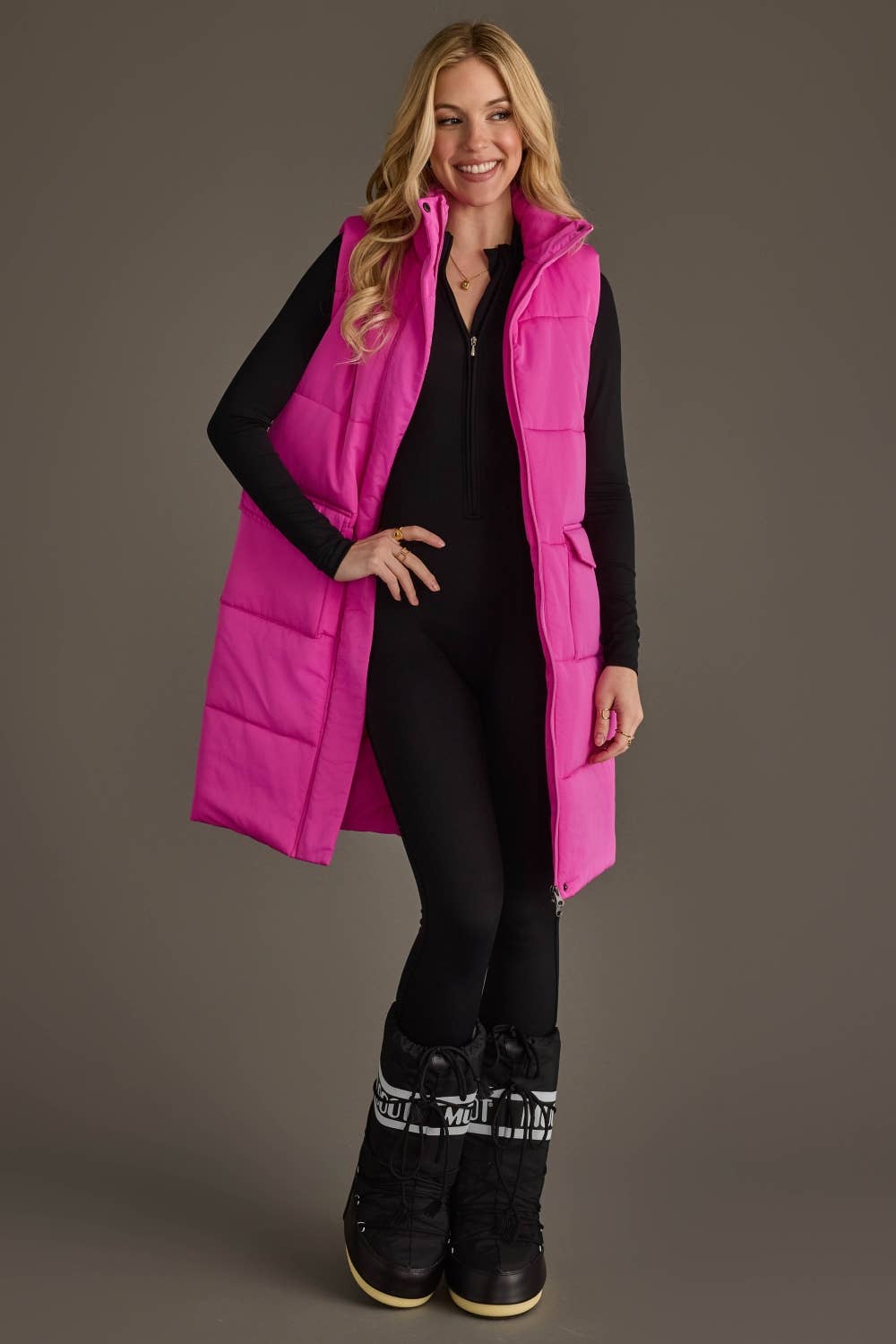 Fuchsia Long Vest