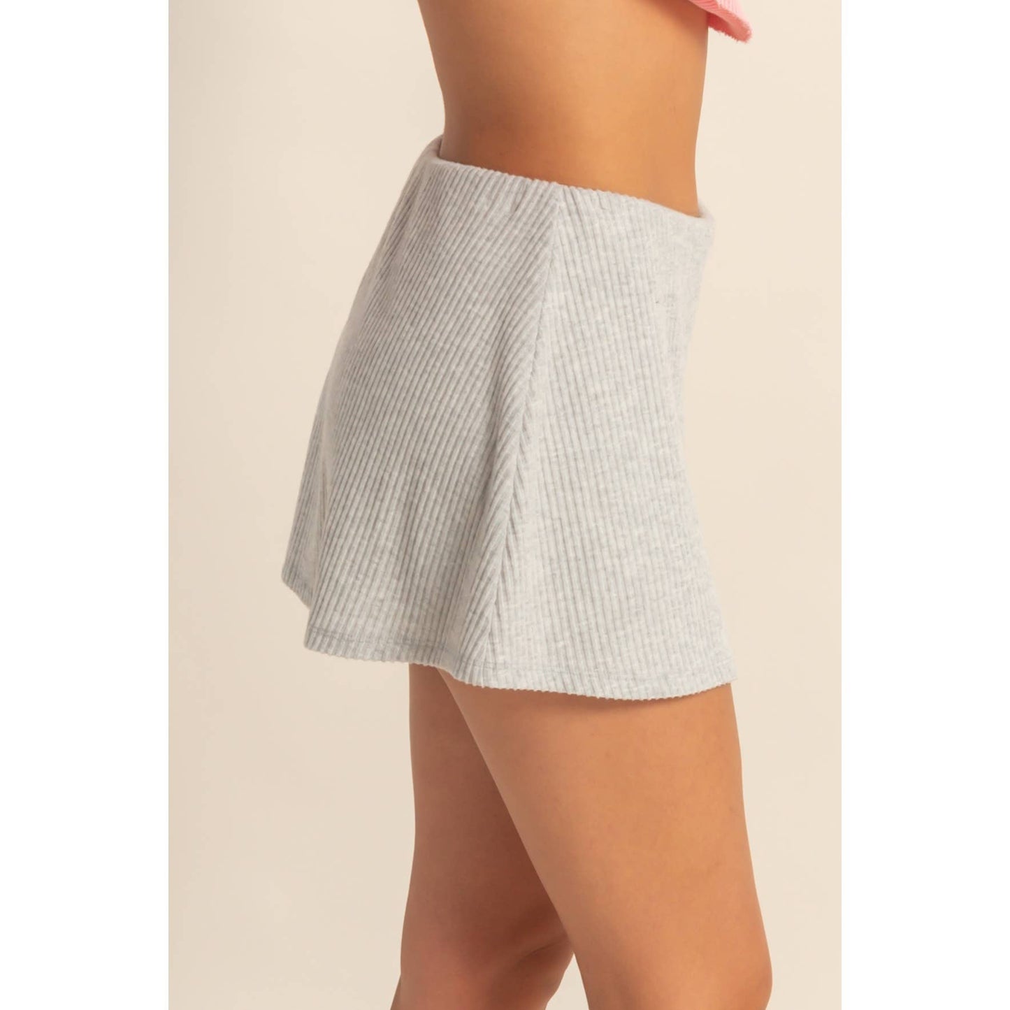 Blooming Soft Ribbed Skort