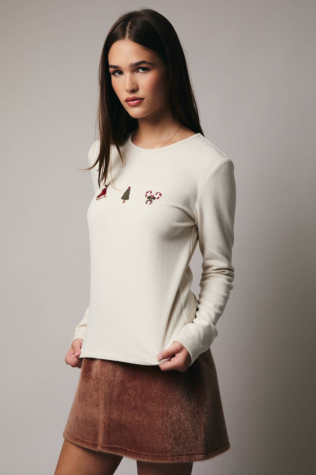 Embroidered Christmas Long Sleeve