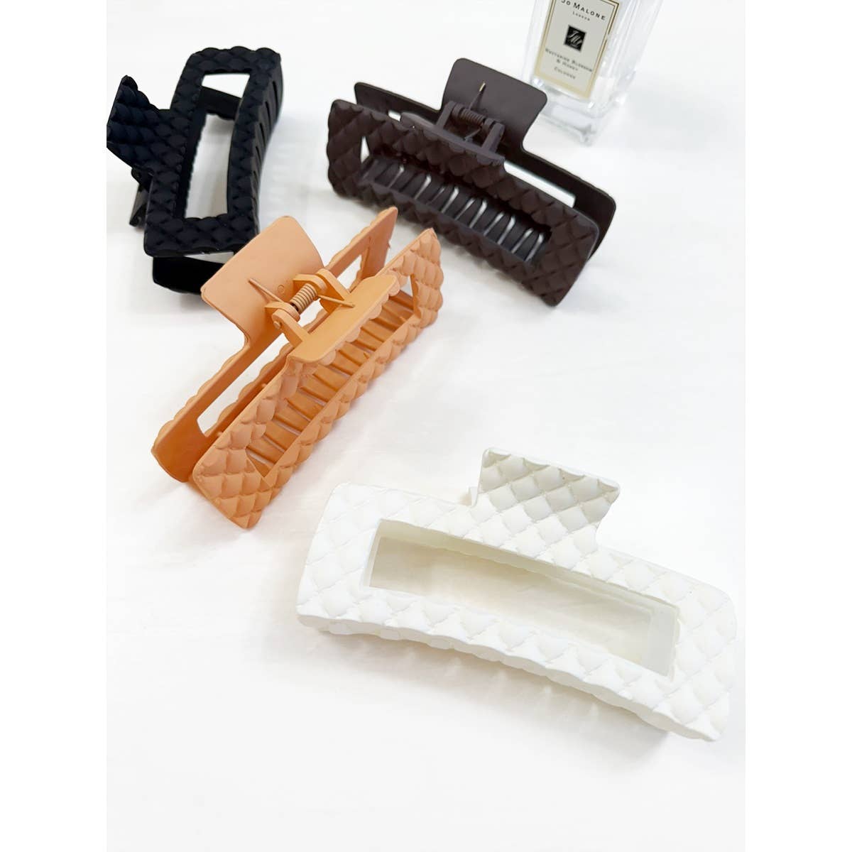 Jumbo Matte Embossed Cut Out Rectangle Hair Claw