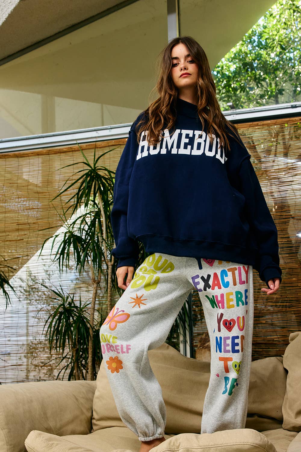 Inspirational Graphic Jogger Sweatpants
