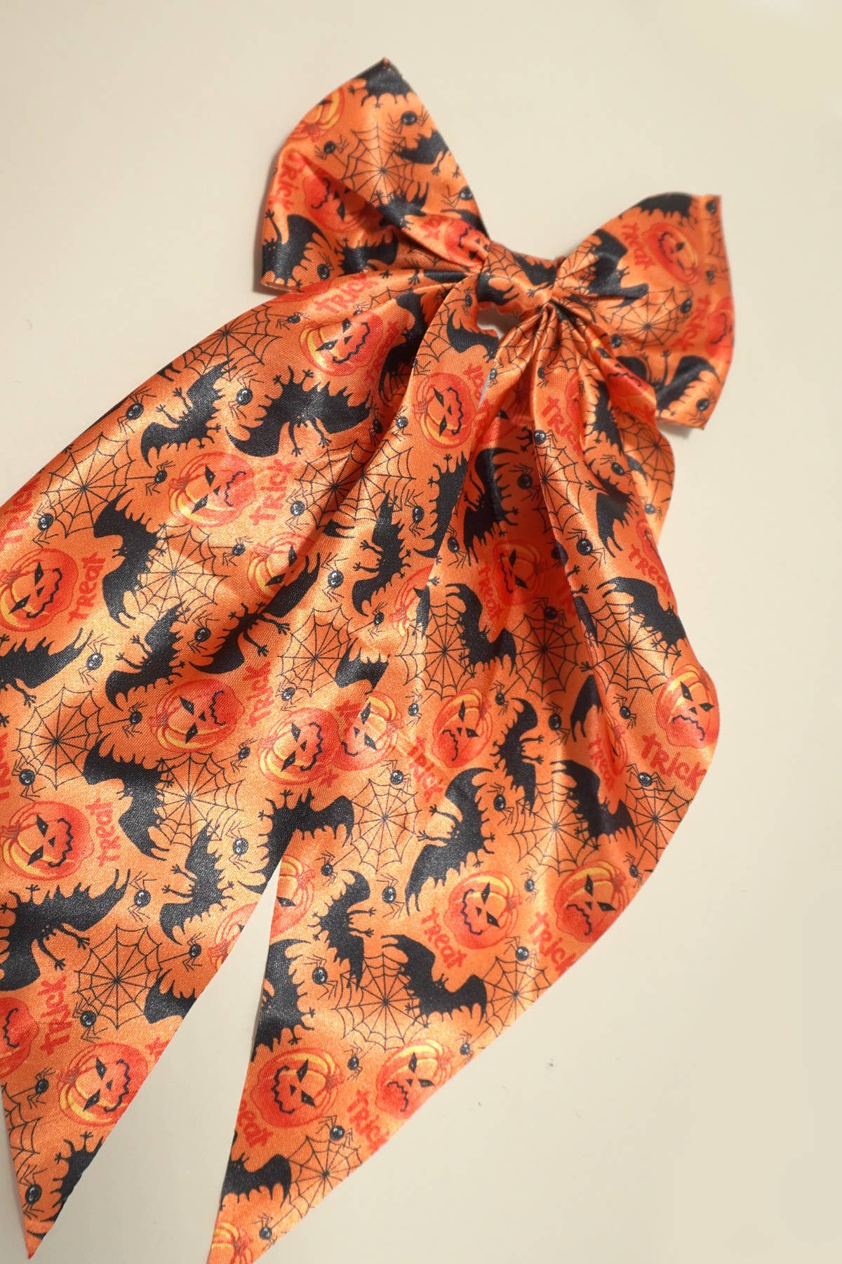 HALLOWEEN PUMPKIN BAT BOW HAIR CLIPS