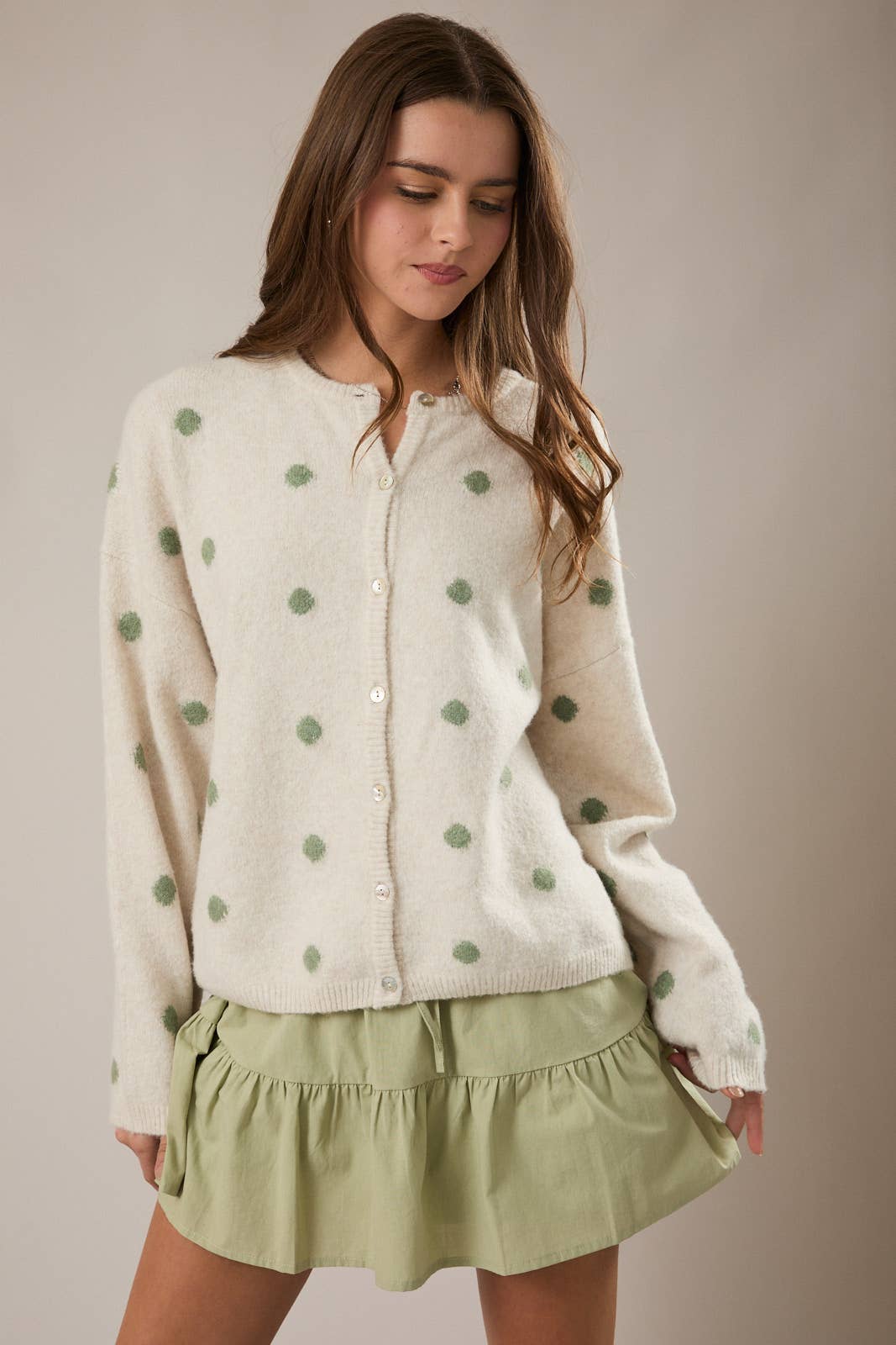 Sweet Pea Polka Cardi