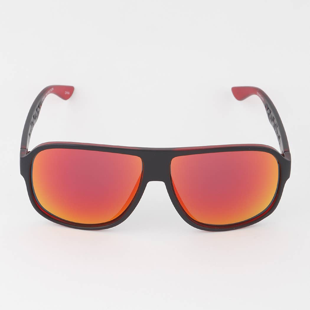 Mirrored Lens Square Sunglasses