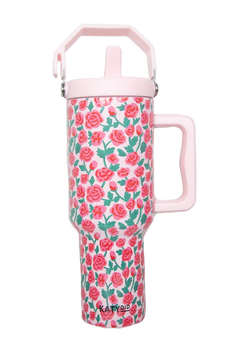 Whimsical Roses Stainless Steel Tumbler