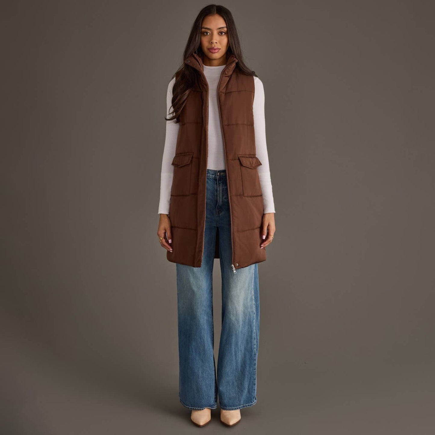 Dk. Brown Long Vest