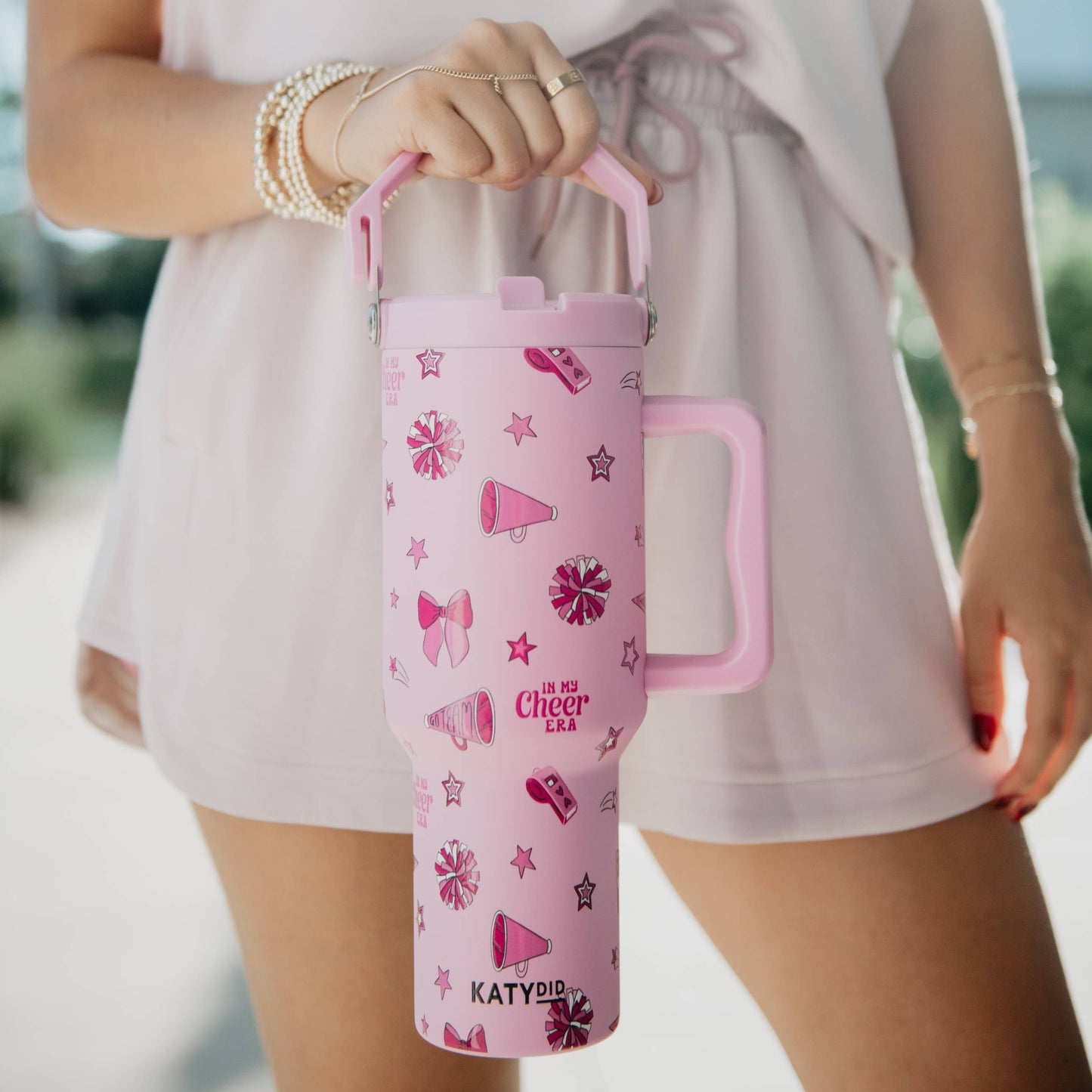 In My Cheer Era Wholesale Tumbler with Lid Handle