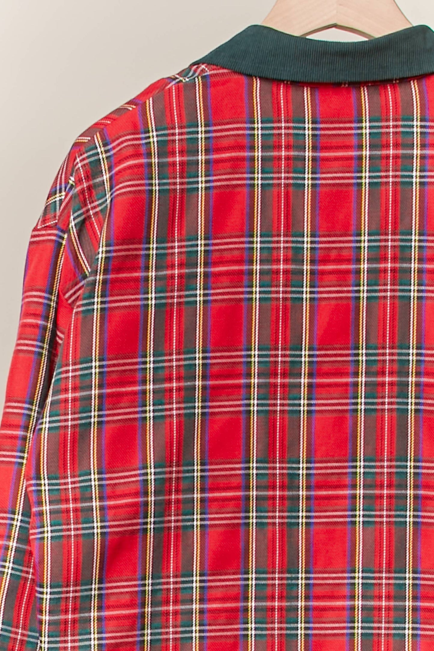 Reversible Corduroy and Plaid Button Down Shirt