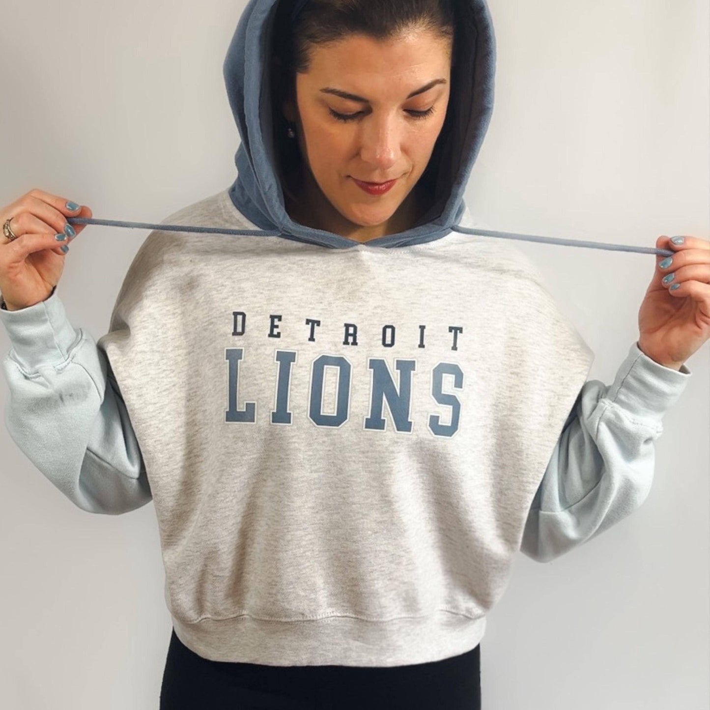 Women's Detroit Lions Fleece Crop Hoodie