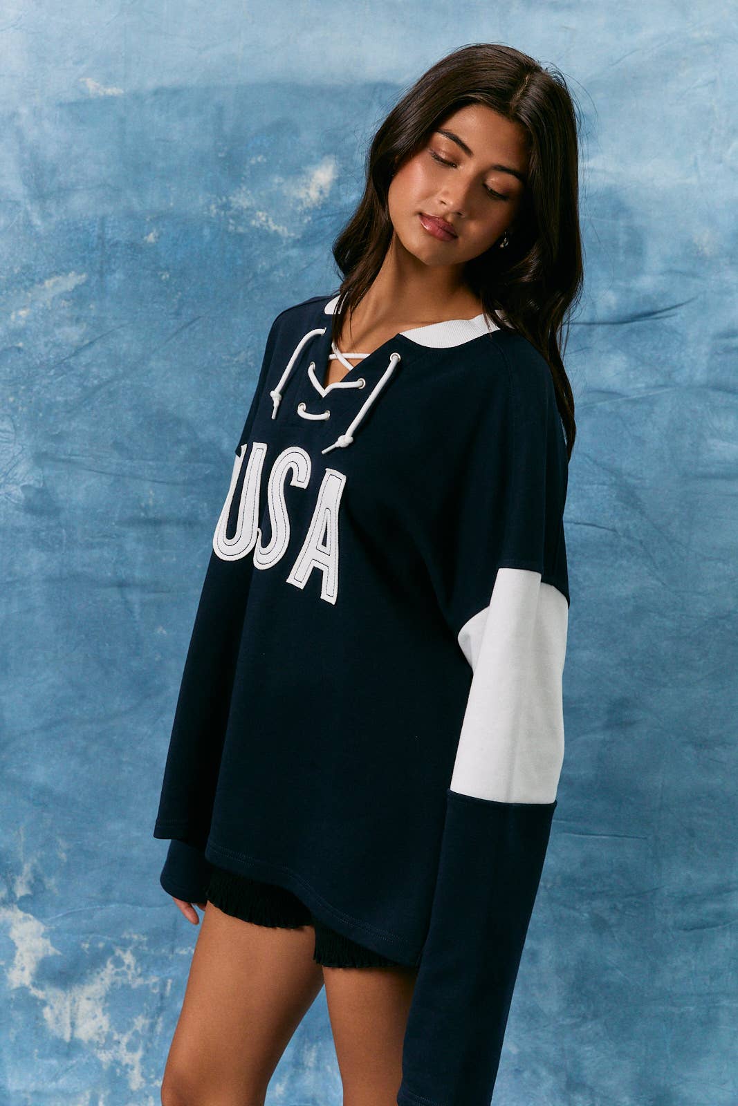 Team USA Lace-Up Pullover