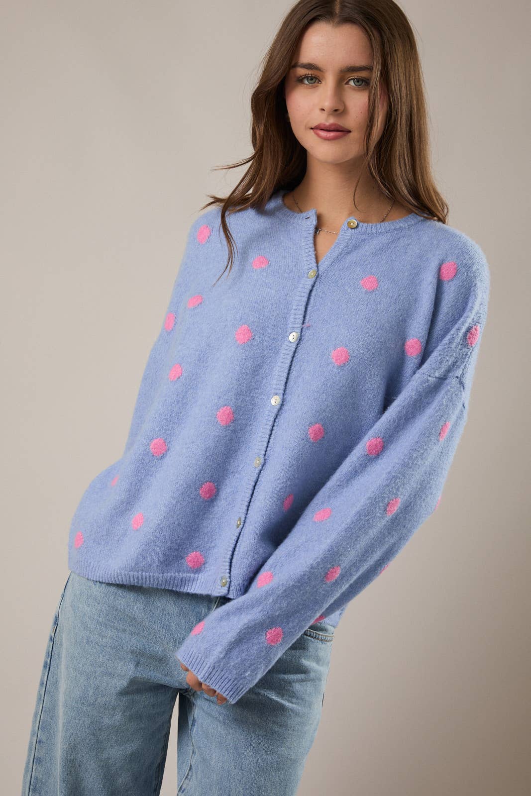 Sweet Pea Polka Cardi