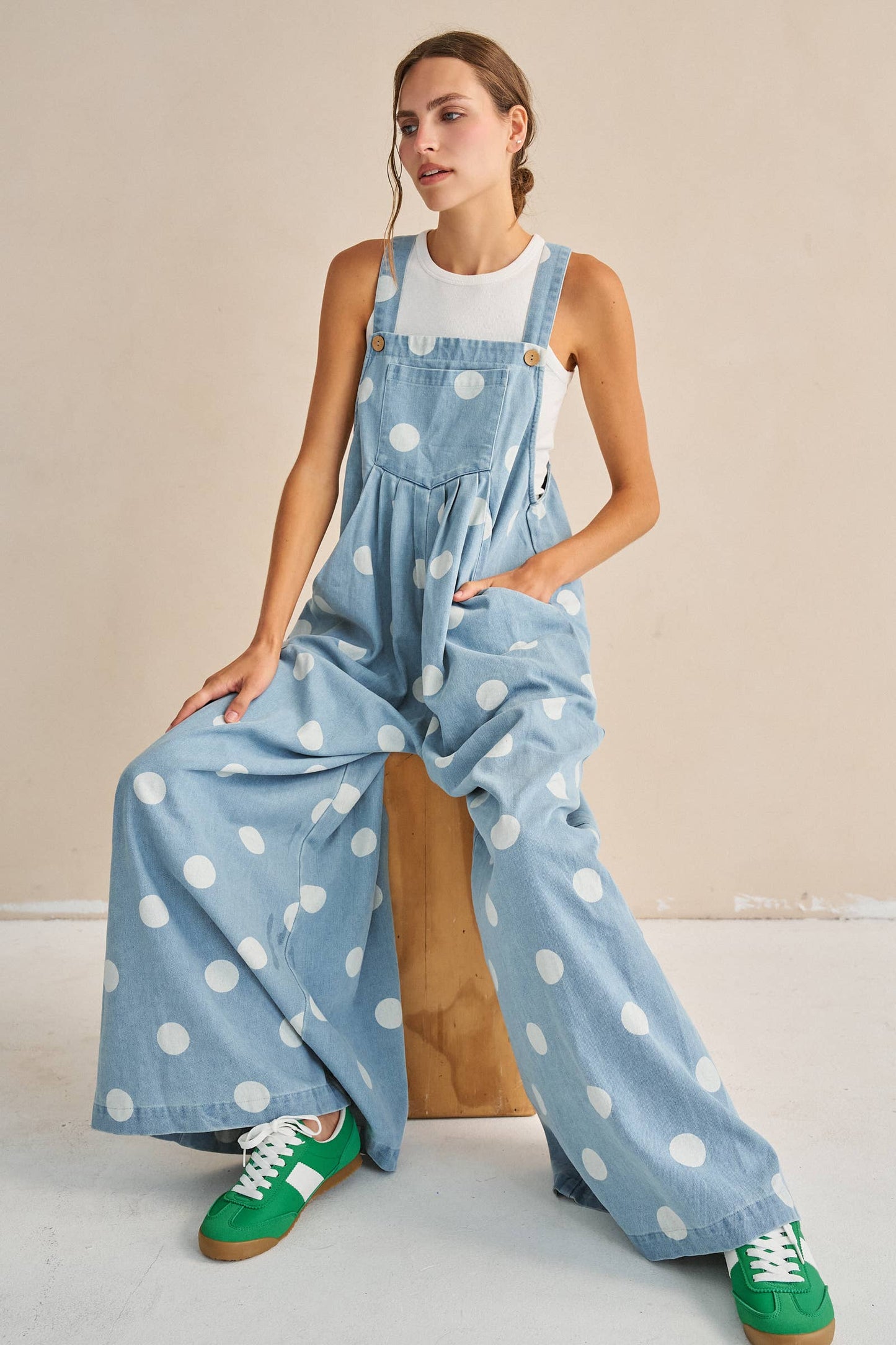 Denim & Dots Overalls