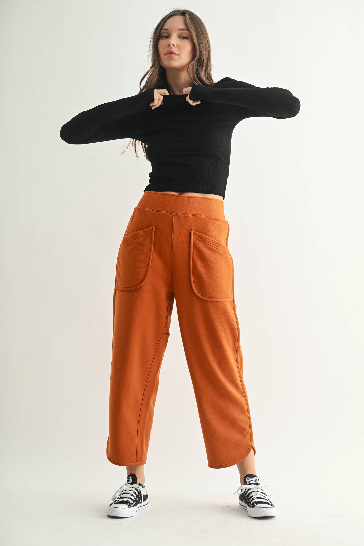 MonoB Micro Ribbed Long Sleeve Turtleneck