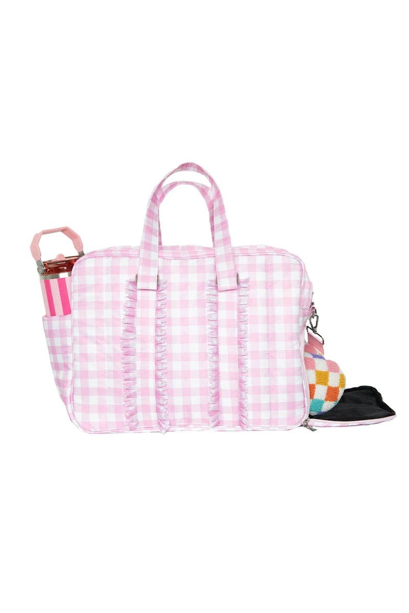 Sweet Pea Plaid Weekender Bag