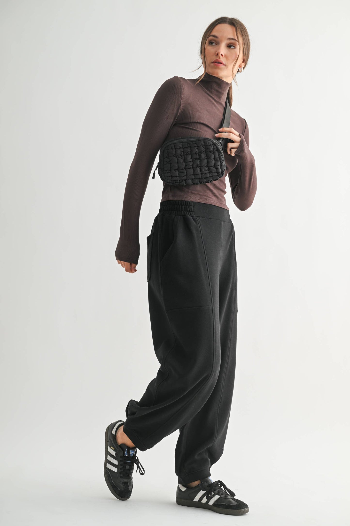 MonoB Micro Ribbed Long Sleeve Turtleneck